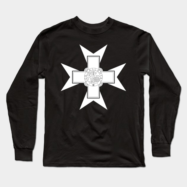 George Cross over the Maltese Cross Long Sleeve T-Shirt by Justice and Truth